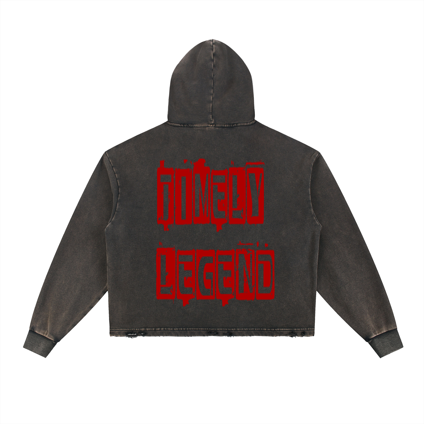 Frayed-Hem Hoodie