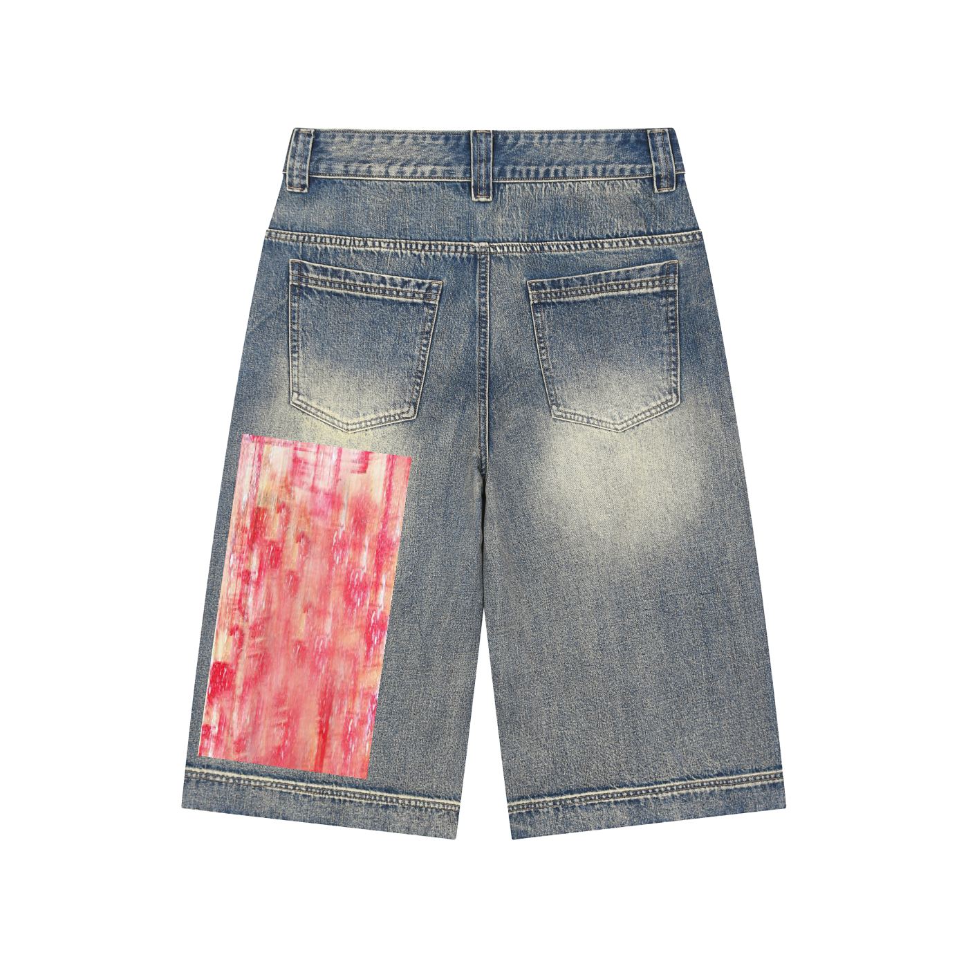 Three quarter baggy jeans