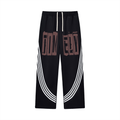 Curved Stripe Straight Sweatpants(perfect unisex joggers quality)