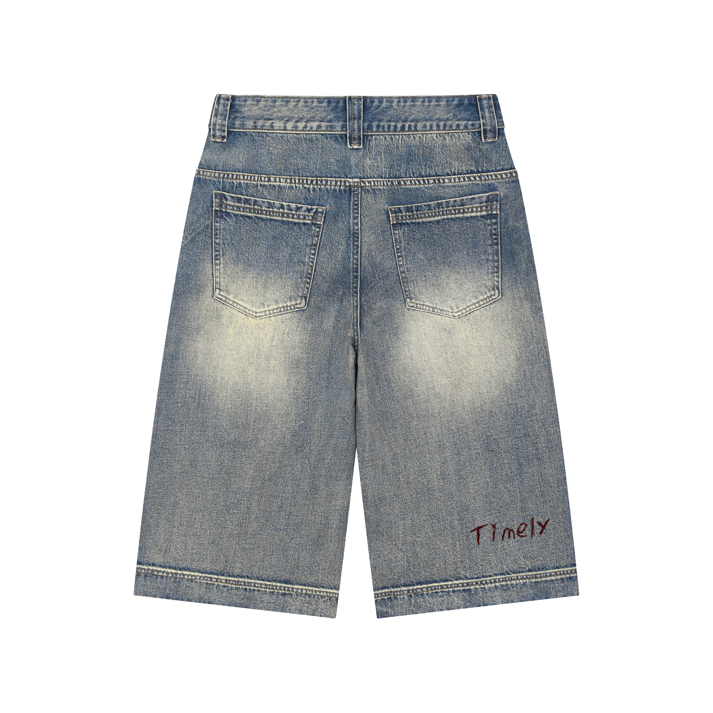 Baggy three-quarter jeans ( unisex jeans)