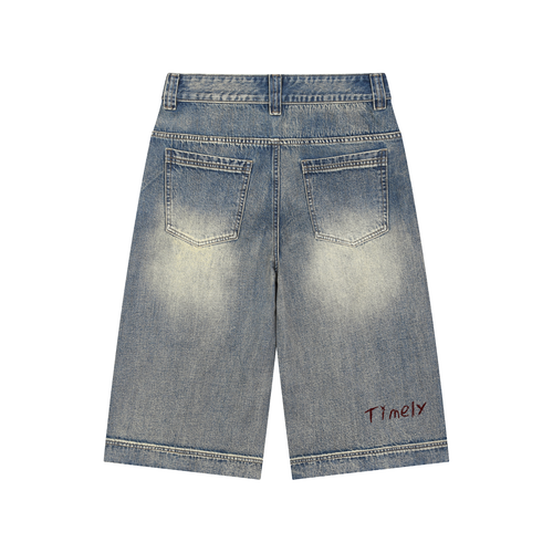 Baggy three-quarter jeans ( unisex jeans)