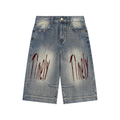 Baggy three-quarter jeans ( unisex jeans)