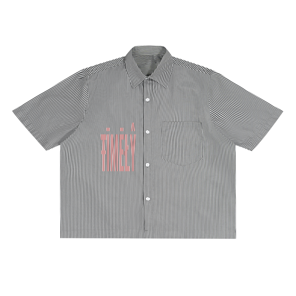 Oversized Vertical Stripe Boxy Shirt