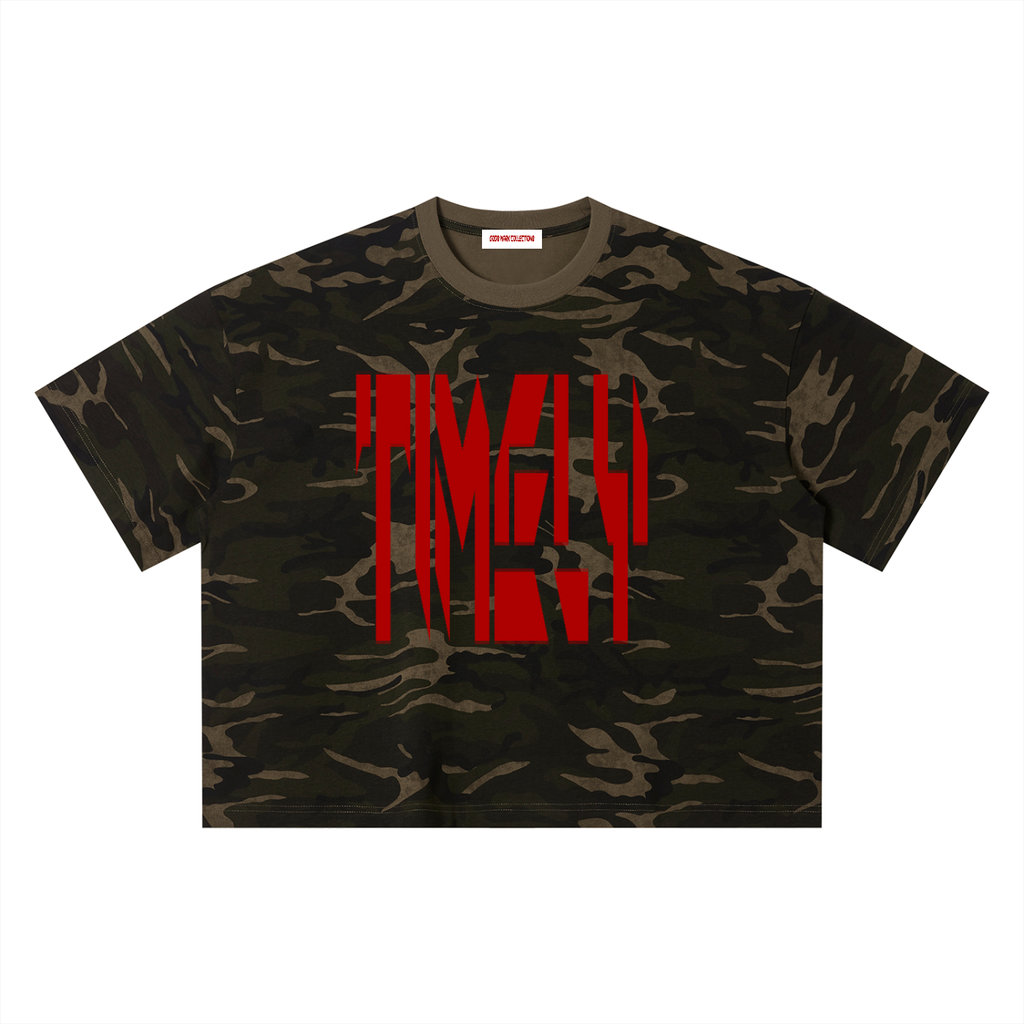 Camo unisex croptop-Shirt