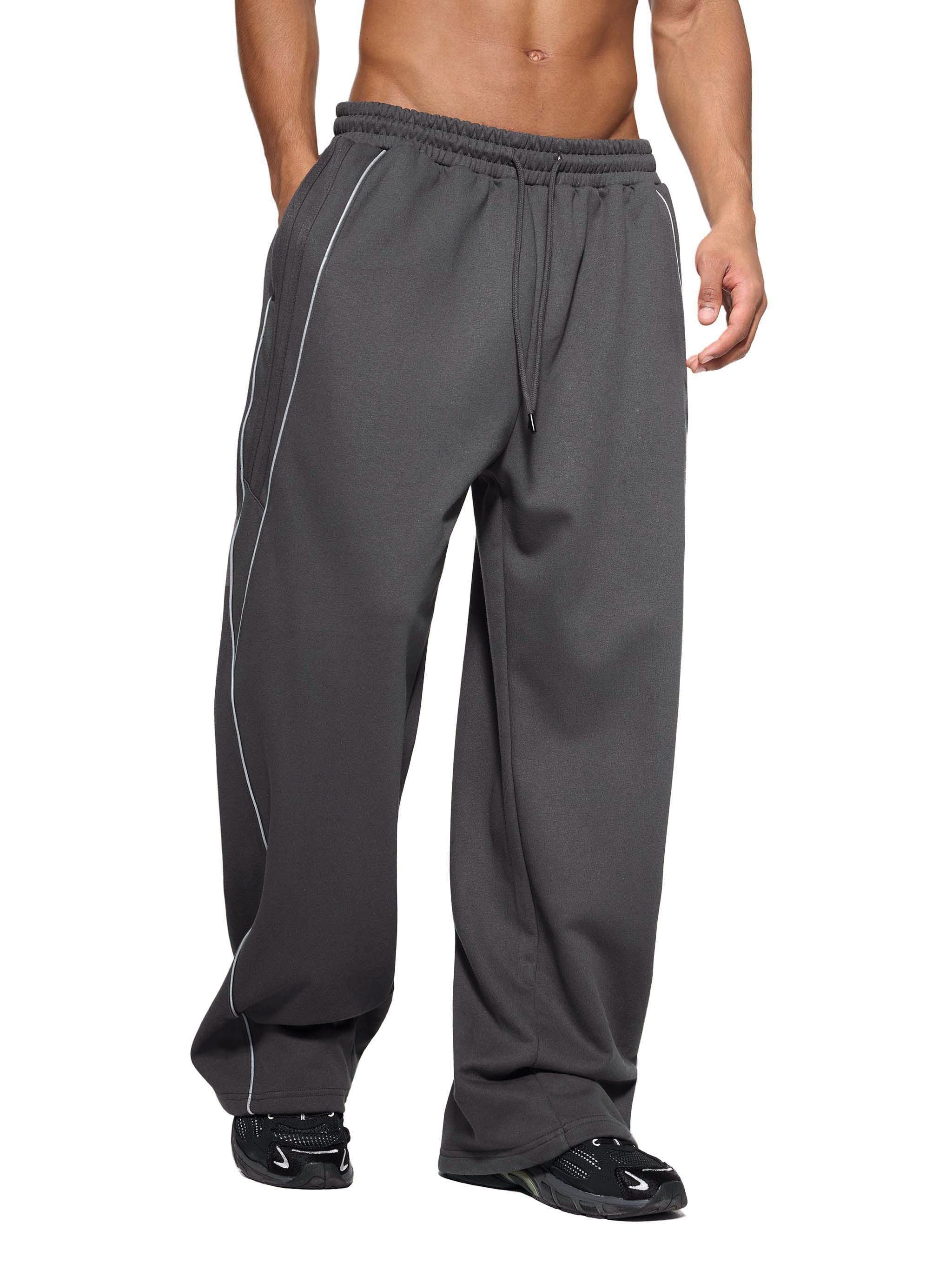 Striped Straight-Leg baggy Sweatpants