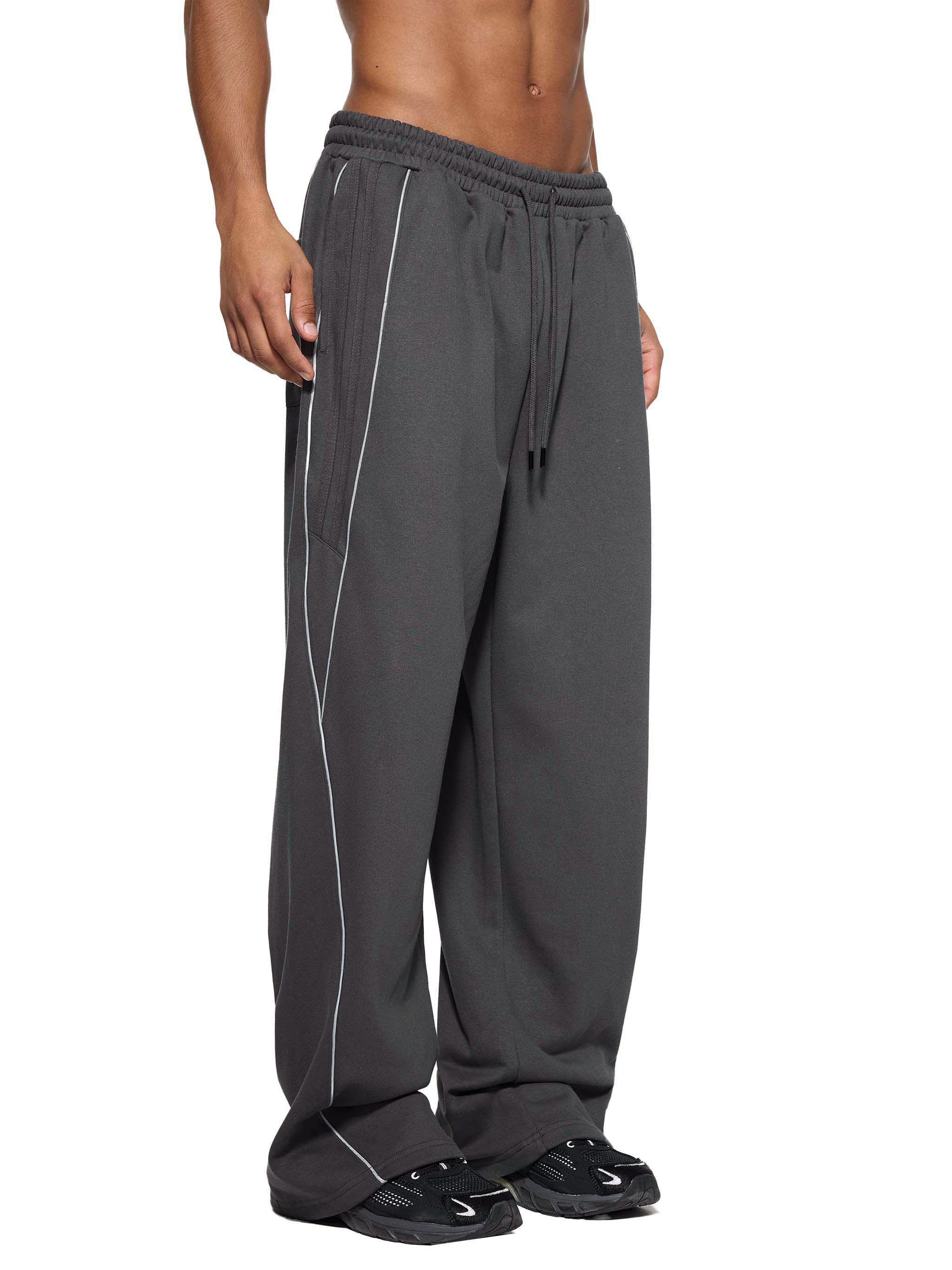 Striped Straight-Leg baggy Sweatpants