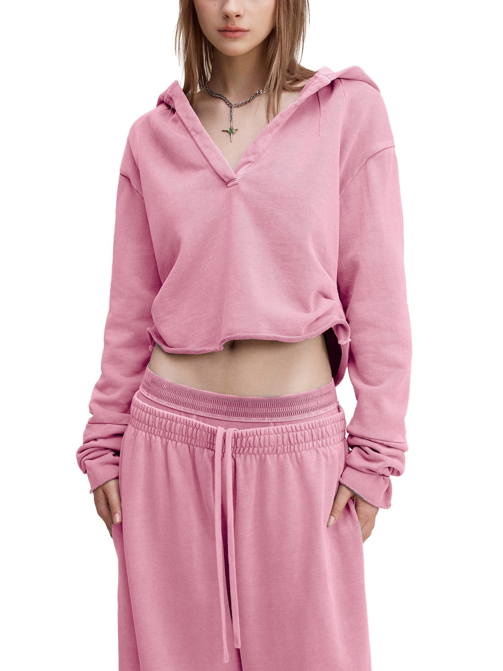 Set of  Raw Edge Hoodie(perfect jogger hoodie for lady's)